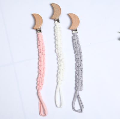 China Toy Crochet Pacifier Soft Clip for Infant Kids Teething Soother Chewing Mock Chains Newborn Baby Handmade Pacifiers for sale