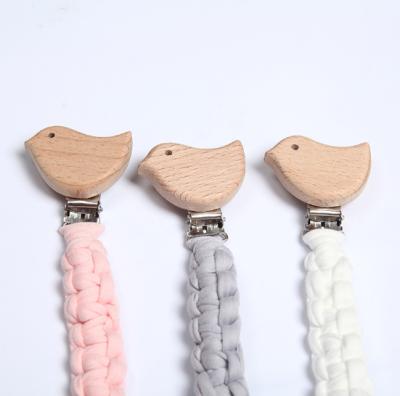 China Toy Baby Teether Wood Ring Soft with Cloth Baby Sensory Aid Pacifier Chain Newborn Wooden Training Handmade Teether for sale