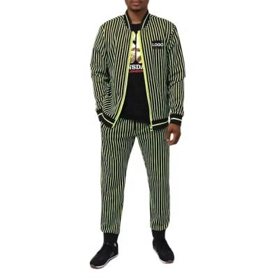 China Wholesale Custom Sportswear Stripe And Pant Men's Tracksuits Breathable Customized Logo Tracksuit Jacket For Men for sale