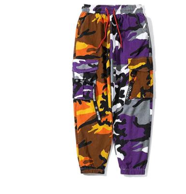 China 2021Men's Anti-wrinkle Hip Hop Pants Camouflage Ankle Cotton Cargo Tracker Streetwear For Men Cargo Pants for sale