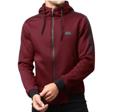 China 2021 New Custom Wholesale Anti-Wrinkle Full Zipper Men Drops Hooded Men's Hoodies Sweatshirt Sets for sale