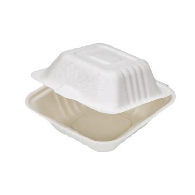 China Eco Friendly Compostable Fast Food Fried Chicken Burger Clamshell Box Food Box Hamburger Box for sale