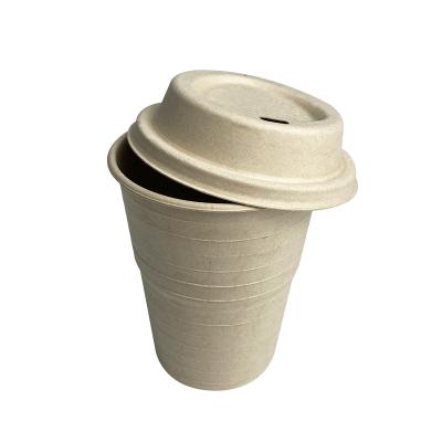 China Biodegradable Disposable Take Out Cups With Lid Bagasse Cup Coffee Cup Drinking Square Sugar Cane for sale