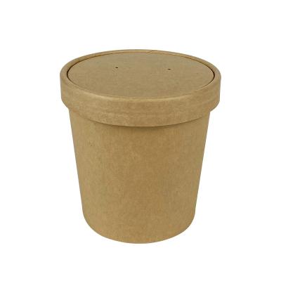 China China Wholesale Disposable Paper Packaging Eco-Friendly Soup Bowl With Lid for sale