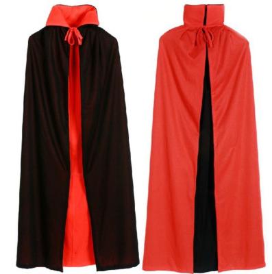 China Cosplay Halloween 90cm Double Black Death Cosplay Vampire Cloak Cape Red Costume for sale