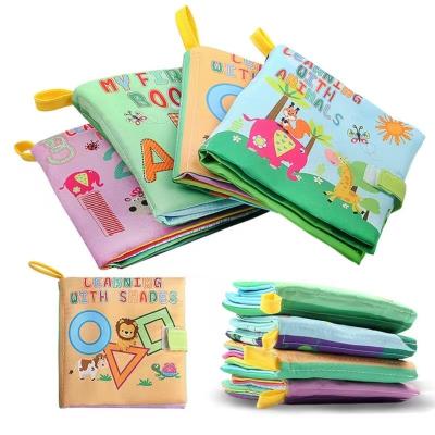 China Factory Direct Education Early Cognitive Factory Enlightenment Cloth Book 0-2years Tear Resistant Study Cloth Book for sale