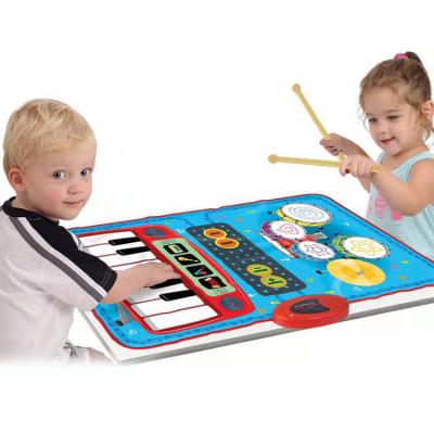 China Wholesale OPP Supplier Eco-Friendly China Game For Children Mini Kids Drum And Plano Two In One Music Mat for sale