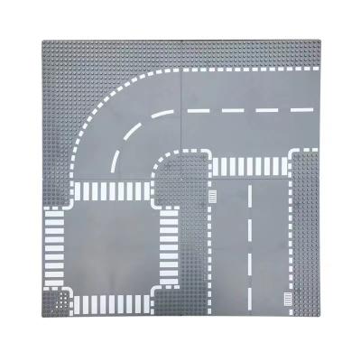 China New 25.6*25.6cm Dots Small Particle DIY Plastic Amazon Roads Building Block Baseplates Building Block Toys for sale