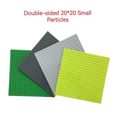 China Amazon New Small Particles 20*20 Plastic Dots Base Plates Kids DIY Building Block Base Board Double Sided Toy for sale