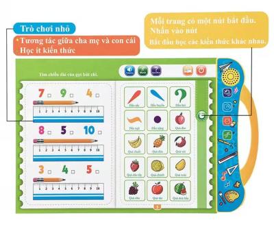 China Hot Popular Vietnamese English Learning Toy Children's Talking Machine Electronic Sound EBook for sale