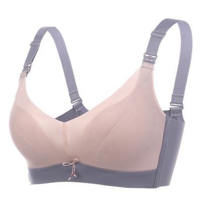 China Antibacterial Maternity Underwear Maternity Bra Lactation Comfortable Traceless Wireless Girl Lift Up Bra for sale