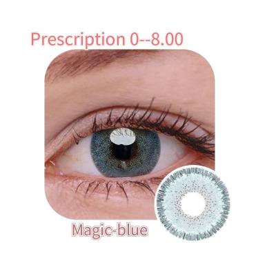 China Cosmetic Magic Color Lens Eye Prescription Blue Color Contact Lenses for sale