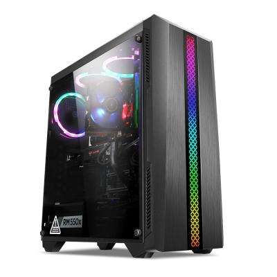 China With High Qualidy Fan Gaming Desktop Acrylic Panel Cabinet PC Wrap Medium Cases for sale