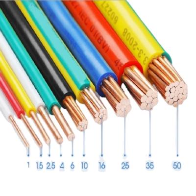 China Indoor Solid Copper 450/750V PVC Insulated Electrical Wires 16mm Electrical Cable for sale