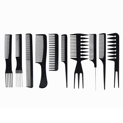 China Wholesale 10 Pieces Anti-static Hair Combs Set Salon Professional Hairdressing Hair Dye Accessory Comb for sale