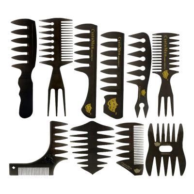 China Custom Wide Comb Barber Comb Set Economy Hair Comb 10 Compact Styles High Quality Tooth Combs Oil for Salon and Home for sale