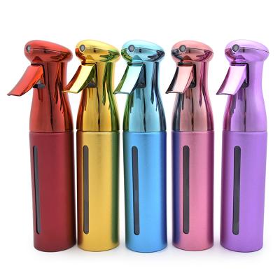 China Beauty Hair Salon Fashion Color 300ml Salon Spray Bottle Aluminum Hairdressing Fine Mist Spray Bottles for sale