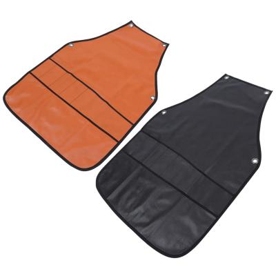 China New Eco-Friendly Style Dedicated Barber Leather Apron 2 Colors Best Material Soft Leather Aprons For Barber Shop for sale