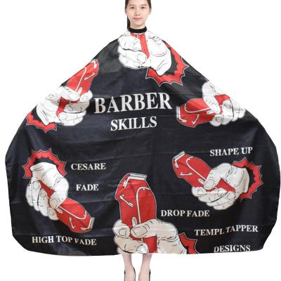 China Hot Sale Beauty Hair Salon Pattern Waterproof Barber Cape Neck Duster Hair Caps For Barber Shop for sale