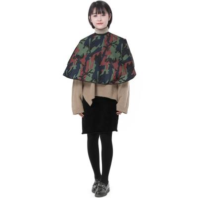 China Newest Salon Waterproof Hair Cutting Cape Printing Salon Camouflage Beauty Styling Shawls for sale