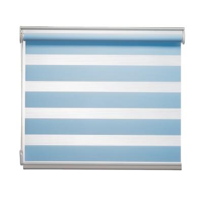 China Manufacturer Wholesale Zebra Shades Waterproof Day and Night Track Zebra Manual Roller Shades for Windows for sale