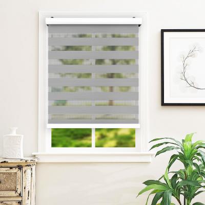 China Waterproof Cordless Zebra Blinds Manual Control Free Control Day Night Zebra Blind For Home Roller Shades for sale