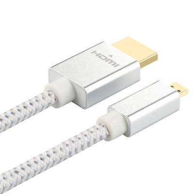 China Camera ULT-Unite New Arrival Braided HDMI Type A To Type D Micro HDMI Cable For Digital Camera Camcorder MP3 Player for sale