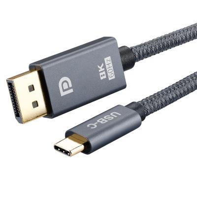 China COMPUTER ULT-Unite Newcomer USB C to DP 1.4 Cord 8K@60Hz 4K@144Hz Type C to DisplayPort Cable for sale