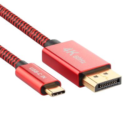 China COMPUTER ULT-Unite New Arrival 1.8m 4K 60Hz Braided Gold Plated Type C USB To DP DisplayPort Cable For Laptop Smartphone TV Projector for sale