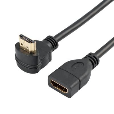 China COMPUTER ULT-Unite Factory Straight Down Angle 90 Degree HDMI Male To Female Extension Cable 15cm for sale