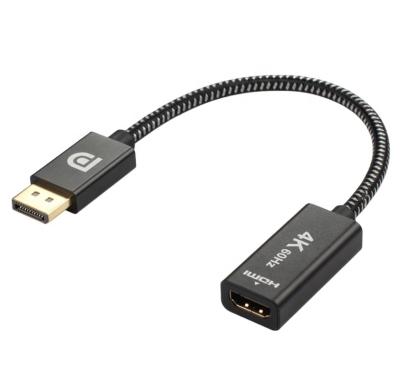 China COMPUTER ULT-Unite 4K@60Hz High Quality DisplayPort Custom DP to HDMI Cable Adapter Gold Plated Aluminum Alloy Shell for sale