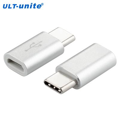 China Charging+Data Transfer ULT-Unite Aluminum Alloy USB Type C to Micro USB Converter Adapter for sale