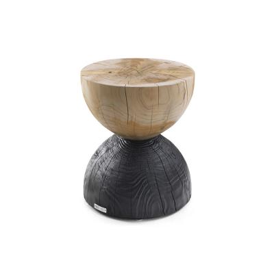 China Artistic Style Design Popular Office Building Hotel One Solid Wood Log Stool for sale