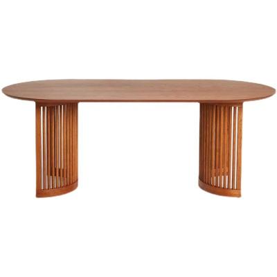 China Northern Europe Popular Design Minimalist Asian Japanese Solid Wood Dining Table for sale