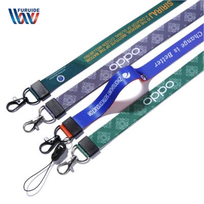 China Custom Wholesale Polyester Logo Printing Ribbon /Cheap Neck Lanyard/Promotional Cotton&Polyester Lanyard for sale