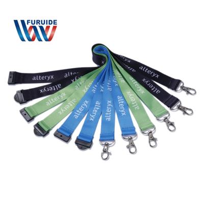 China Logo Dye Sublimation Polyester Keychain custom made durable Lanyard Wholesale Neck Lanyard Strap for sale