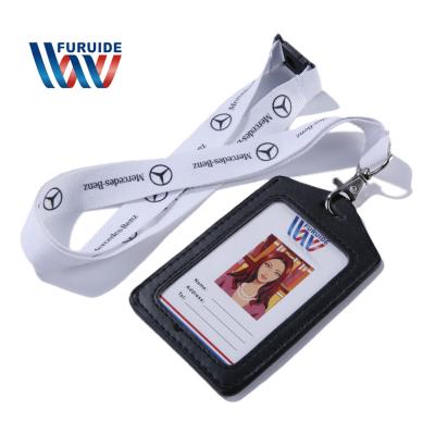 China Nice Polyester ID Card Holder Neck Glance Strap/Polyester Flat Lanyard for sale