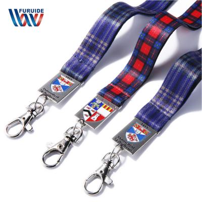 China 2021Nice Polyester Looking ID Card Holder/Polyester Transfer Neck Strap Lanyard With Metal Decoration for sale