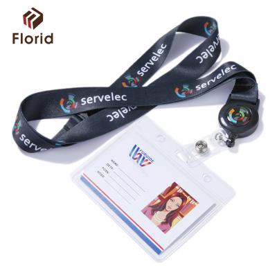 China 2022 Polyester Custom Heat-transfer Printed Lanyard With ID Card Badge Holder for sale