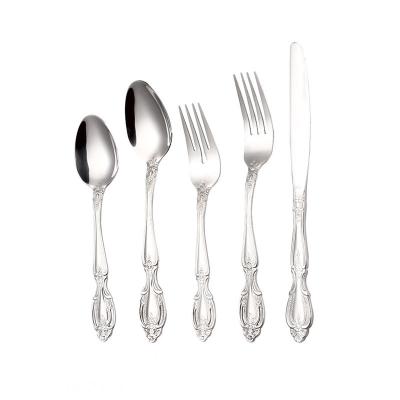 China B281 Hongda Royal Palace Design High End 304 Stainless Steel Metal Cutlery Set Sustainable for sale