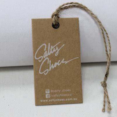 China Sustainable Famous Brand LOGO Printed Hangtag And Kraft Labels Making for sale