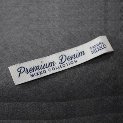 China Sustainable Print Fabric Label Woven Material Leather Custom Material Label Clothing Retail Product Garment Accessories for sale