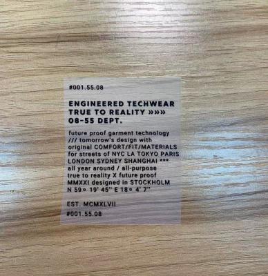 China Eco-Friendly Trademark Washable Logo Custom Iron on Washable Transfer Label Heat Transfer Sticker for Clothing for sale