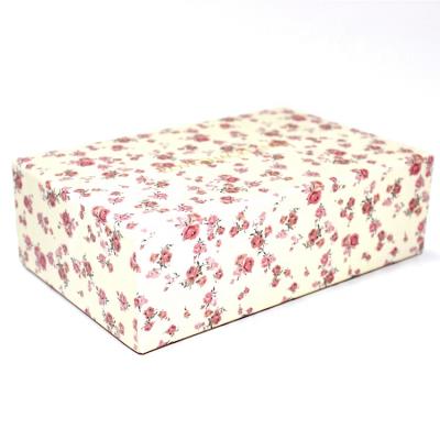 China Recycled Materials Custom Beautiful Floral Folding Paper Printed Packing Box for sale