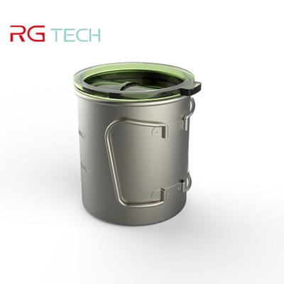 China Outdoor Activities 900ml 750ml Titanium Folding Camping Mug Cooking Pot for sale