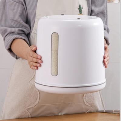 China Temperature Display Customized Home Kitchen 13L Vacuum Rice Storage Bucket Container Insect Repellent Smart Dispenser for sale