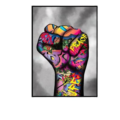 China CLASSIC Lover Hands Graffiti Canvas Painting Gesture Drop Shipping Diy Oil Painting By Numbers Graffiti For Adults for sale