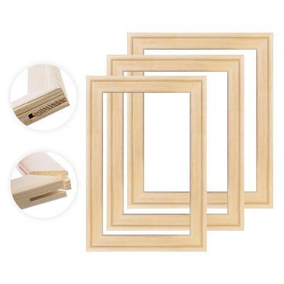 China Canvas Wood Frame Eco-friendly Durable Canvas Oil Painting Diamond Painting Nature Wood Inner Frame Customize Size Plastic Frame for sale