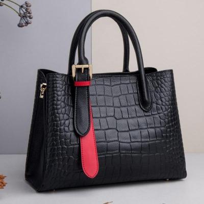 China Custom Logo Women Fashion PU Leather Satchel Top Shoulder Tote Bags Purses and Handbag Set For Ladies for sale