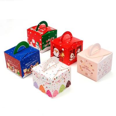 China Recyclable Christmas Apple Paper Boxes Gift Chocolate Cake Candy Mini Packaging For Party for sale